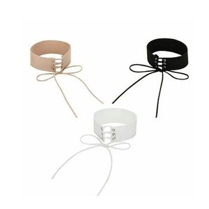 White Chic Vintage/Punk Style Thick Band Chokers